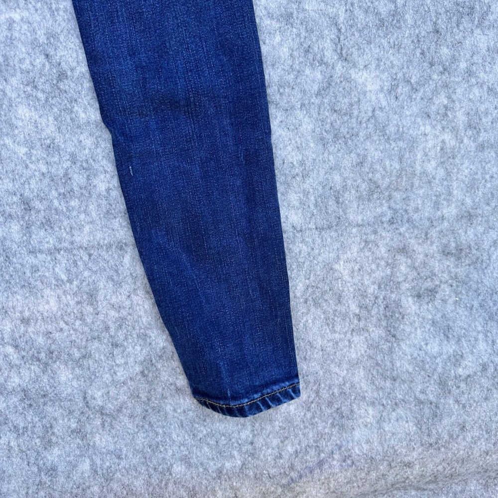 Levis Premium 711 Skinny Jeans Dark Wash Indigo Blue Denim Size 26 x 32 - Picture 14 of 16